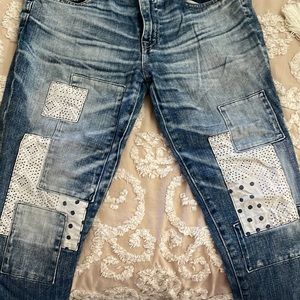 Big star size 30 patched women’s jeans